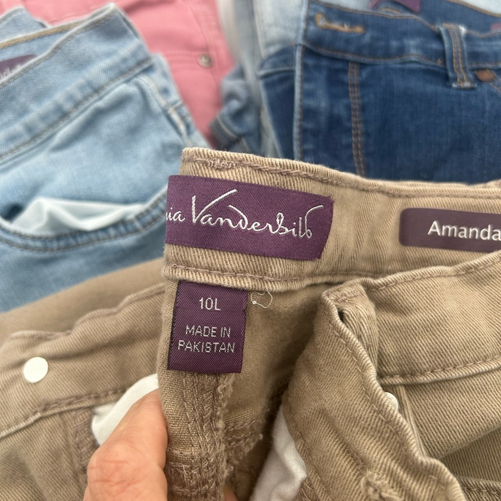 Gloria Vanderbilt Amanda Jeans Size 10 Women Denim Pants Lot 5 Pair” - Picture 3 of 12